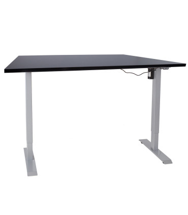 Письменный стол ERGO с 1 мотором 140x80см, черный/серый
