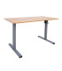 Töölaud ERGO OPTIMAL 1-mootoriga 120x60xH71-116cm, tamm/hõbehall