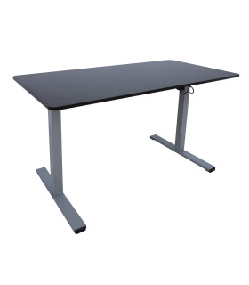 Töölaud ERGO OPTIMAL 1-mootoriga 120x60xH71-116cm, must/hõbehall