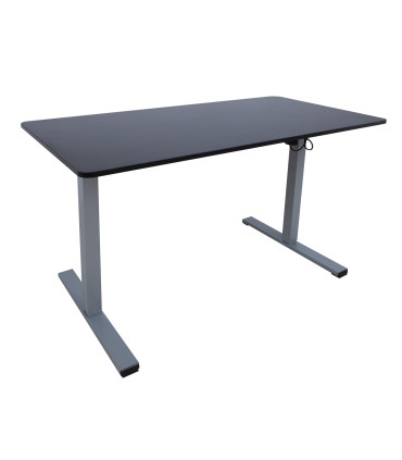 Töölaud ERGO OPTIMAL 1-mootoriga 120x60xH71-116cm, must/hõbehall