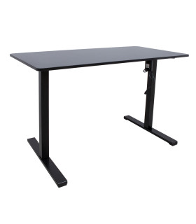 Töölaud ERGO OPTIMAL 1-mootoriga 120x60xH71-116cm, must