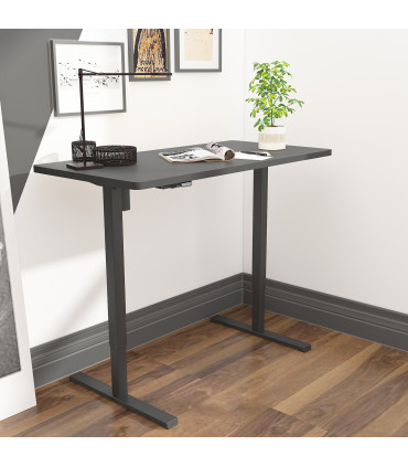 Töölaud ERGO OPTIMAL 1-mootoriga 120x60xH71-116cm, must