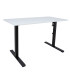 Töölaud ERGO OPTIMAL 1-mootoriga 120x60xH71-116cm, valge/must