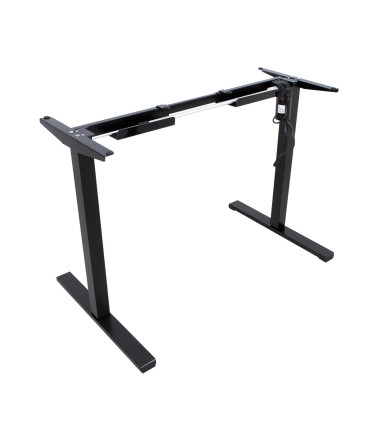 Töölaud ERGO OPTIMAL 1-mootoriga 120x60xH71-116cm, valge/must