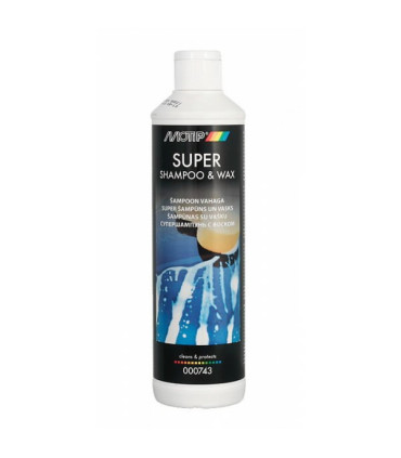 Autoshampoon vahaga Super Shampoo & Wax 500ml, Motip
