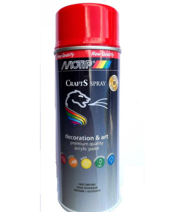 Spreivärv Crafts RAL 3020 liikluspunane läikiv 400ml, Motip