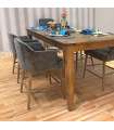 Барный стол THOMAS 180x100xH92см, столешница: античные дыры на поверхности, дерево: берёза, обработка: лакированный