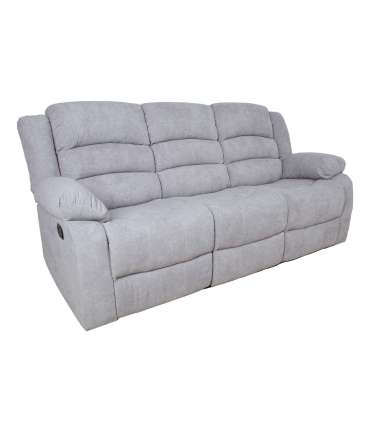 Diivan MALINA 3-kohaline manuaalne recliner, helehall