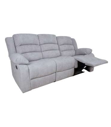 Diivan MALINA 3-kohaline manuaalne recliner, helehall