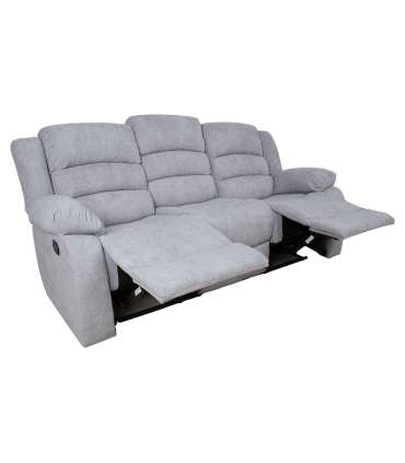 Diivan MALINA 3-kohaline manuaalne recliner, helehall