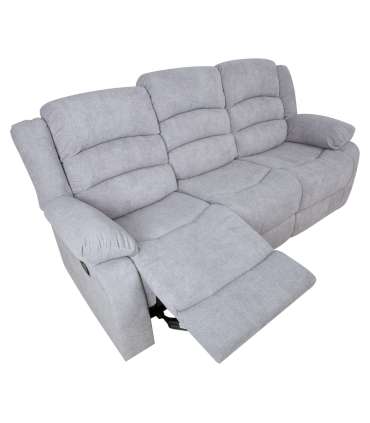 Diivan MALINA 3-kohaline manuaalne recliner, helehall