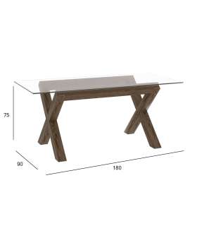 Söögilaud TURIN 180x90xH75cm, suitsutamm