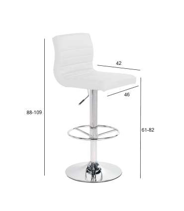 Baaripukk AURA 46x42xH88-109cm, valge