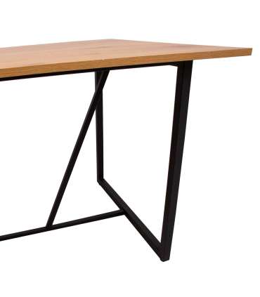 Обеденный стол AMSTERDAM 160x90xH75см, дуб / черный