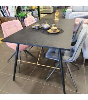 Söögilaud LUXEMBOURG 160x90xH75cm, must melamiin