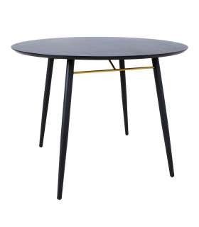 Söögilaud LUXEMBOURG D100xH75cm, must melamiin