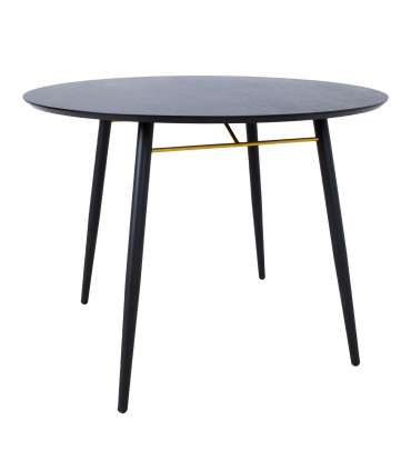 Обеденный стол LUXEMBOURG D100xH75см, черный / медь