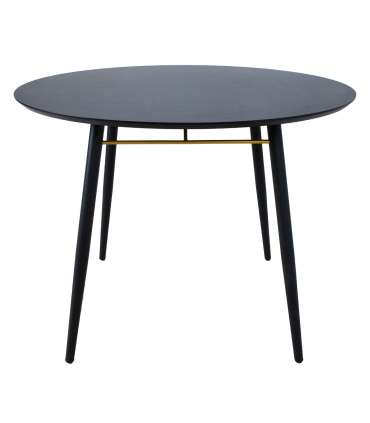 Обеденный стол LUXEMBOURG D100xH75см, черный / медь