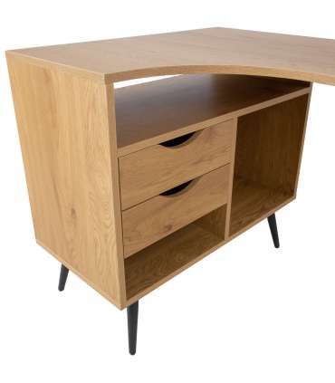 Письменный стол GEORGIA 145x80xH75см, меламин с декором из дуба