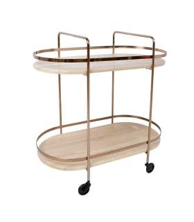 Serveerimislaud GENOVA 80x42xH80cm, helepruun, teras, laminaatplaat