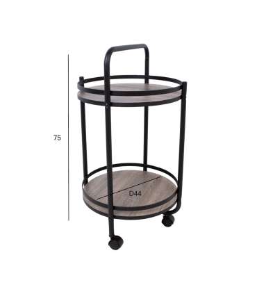Сервировочная тележка GENOVA D44xH75см, коричневая