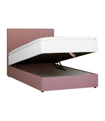 Кровать LEVI 120x200см, с матрасом, розовый