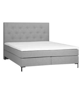 Kontinentaalvoodi LEONI 160x200cm, madratsiga, hall, 162x210xH121cm