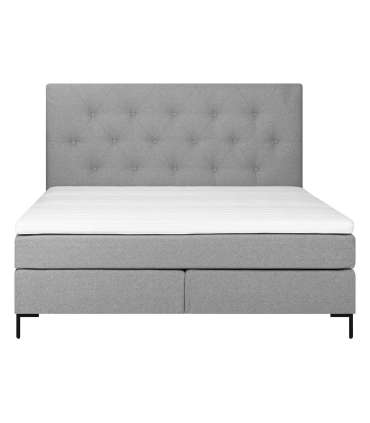 Кровать LEONI 160x200см, с матрасом, серый