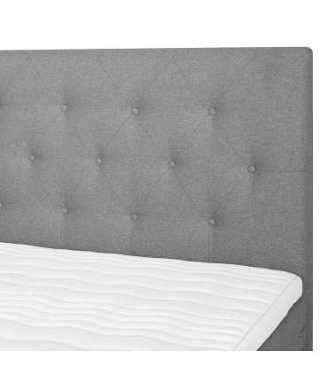 Kontinentaalvoodi LEONI 160x200cm, madratsiga, hall, 162x210xH121cm