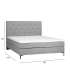 Кровать LEONI 160x200см, с матрасом, серый