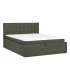 Кровать LEENA 160x200см, с матрасом, зеленая
