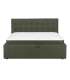 Kontinentaalvoodi LEENA 160x200cm, madratsiga, roheline, 176x221xH110cm