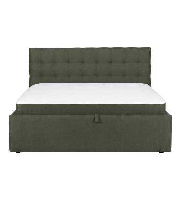 Кровать LEENA 160x200см, с матрасом, зеленая