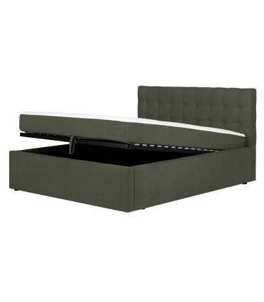 Kontinentaalvoodi LEENA 160x200cm, madratsiga, roheline, 176x221xH110cm