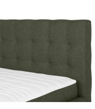 Kontinentaalvoodi LEENA 160x200cm, madratsiga, roheline, 176x221xH110cm