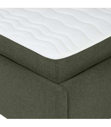 Kontinentaalvoodi LEENA 160x200cm, madratsiga, roheline, 176x221xH110cm