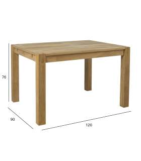 Söögilaud CHICAGO NEW 120x90xH76cm, tamm