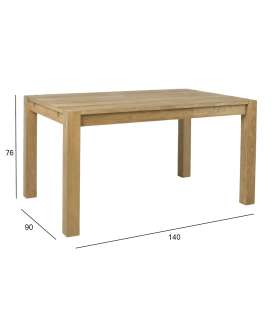 Обеденный стол CHICAGO NEW 140x90xH76см, дуб