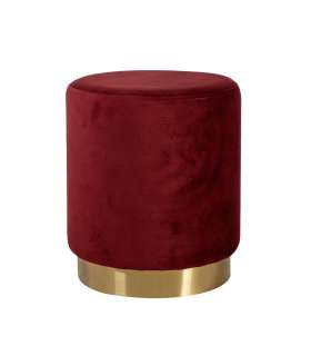 Tumba LA PERLA, D35xH42cm, kattematerjal: samet kangas, värv: punane