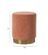 Пуфик LA PERLA, D35xH42см, ткань: бархат, цвет: коралл