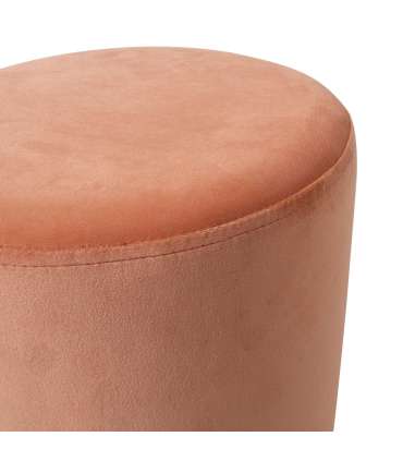 Пуфик LA PERLA, D35xH42см, ткань: бархат, цвет: коралл