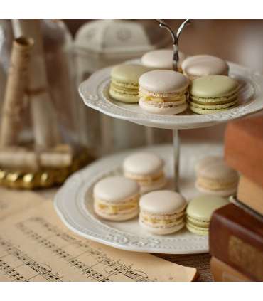 Блюдо 2 яруса SOFIA, D20/26,5см, белый