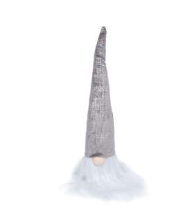 Дед Мороз / украшение бутылки PUP, серебро, H30см