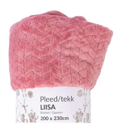 Плед LIISA XL, 200x230см, состаренный розовый