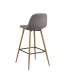 Барные стулья 2pcs WILMA 46,6x51xH101см, сиденье и спинка: ткань, цвет: светло-серый, ножки: металл, цвет: дуб