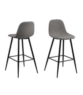 Baaritool WILMA 46,6x51xH101cm, helehall/must, jalad: must metall