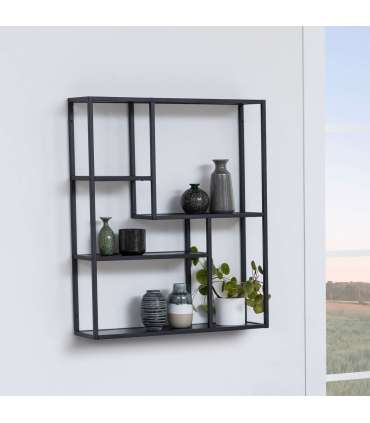 Seinariiul SEAFORD 75x20xH91cm, must, melamiin, metall