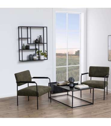 Seinariiul SEAFORD 75x20xH91cm, must, melamiin, metall