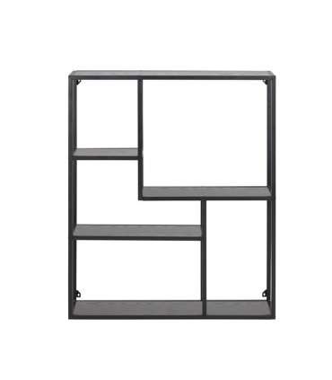 Настенная полка SEAFORD 75x20xH91см, черная