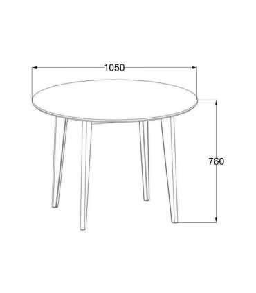 Söögilaud ROXBY D105xH76cm, tamm